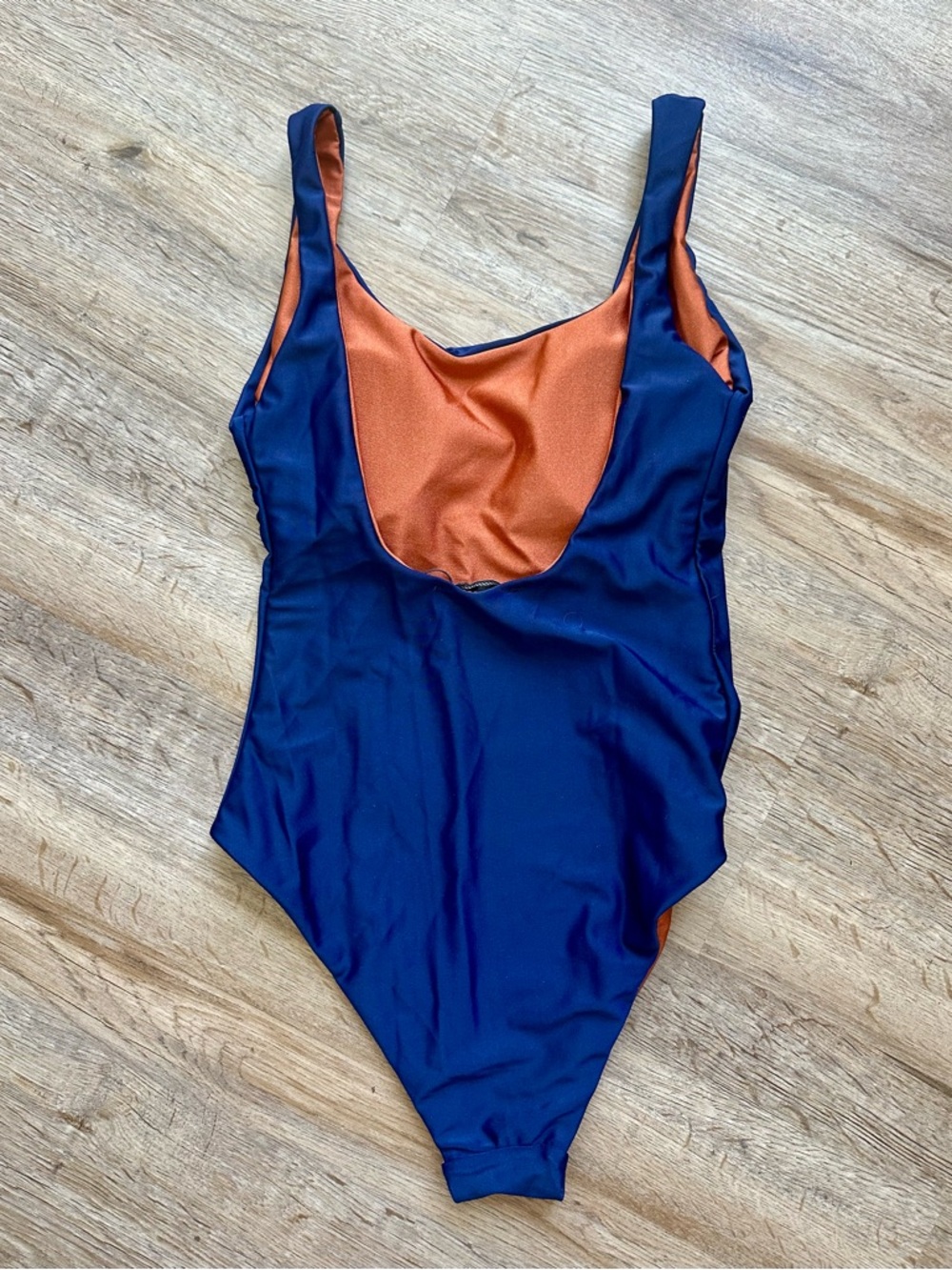 Prada Navy Swimsuit with Orange Lining - Picture 2 of 4